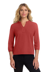 Mercer+Mettle ®  Women's Stretch Crepe 3/4-Sleeve Blouse MM2011 - Mercer+Mettle MM2011
