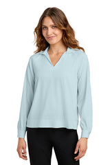 Mercer+Mettle MM2019 Womens Long Sleeve Buttery Soft Popover Blouse