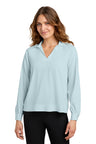 Mercer+Mettle MM2019 Womens Long Sleeve Buttery Soft Popover Blouse