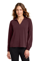 Mercer+Mettle MM2019 Womens Long Sleeve Buttery Soft Popover Blouse