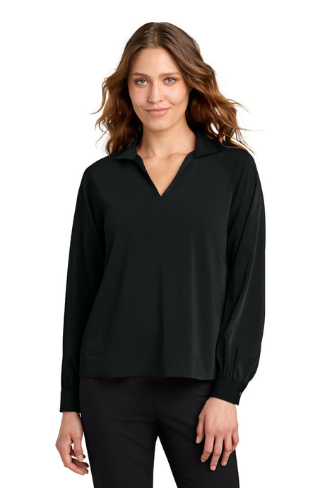 Mercer+Mettle MM2019 Womens Long Sleeve Buttery Soft Popover Blouse