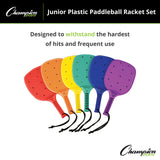 Champion Sports PLASTIC PADDLEBALL RACKET SET 15" L