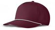 J7256 Clubhouse Performance Rope Cap - Merlot with White Rope (Front)