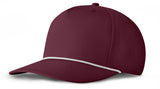 J7256 Clubhouse Performance Rope Cap - Merlot with White Rope (Front)