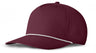 J7256 Clubhouse Performance Rope Cap - Merlot with White Rope (Front)