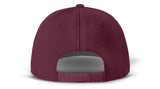 J7256 Clubhouse Performance Rope Cap - Merlot with White Rope (Back)