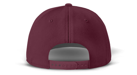 J7256 Clubhouse Performance Rope Cap - Merlot with White Rope (Back)