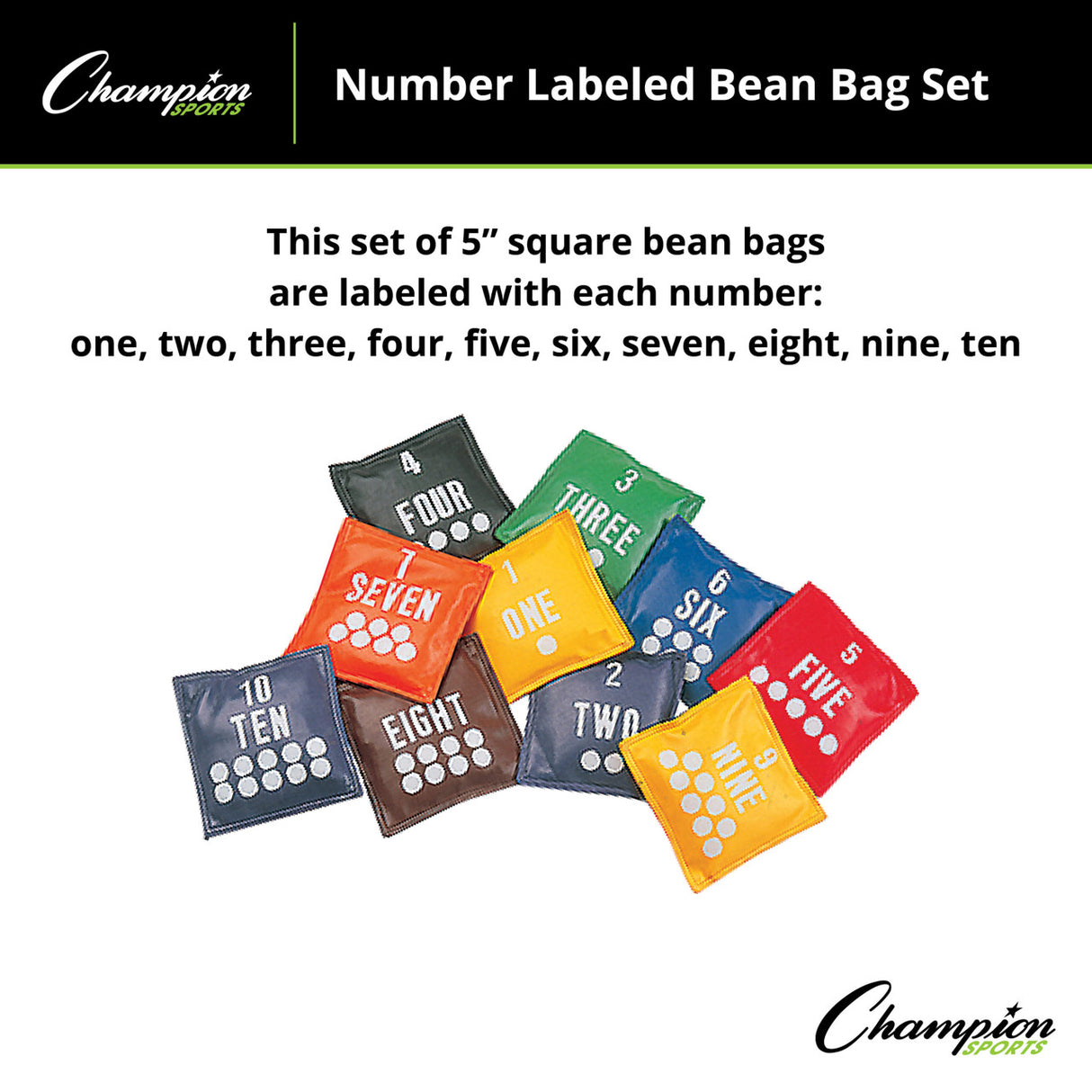 Champion Sports NUMBERED BEAN BAG SET