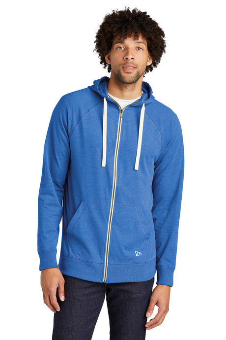New Era NEA122 Sueded Cotton Blend Full-Zip Hoodie
