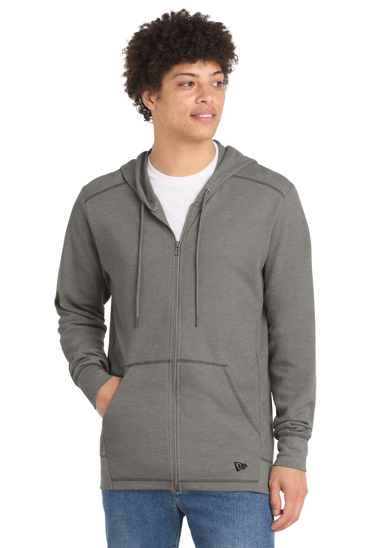 New Era NEA141 Thermal Full-Zip Hoodie