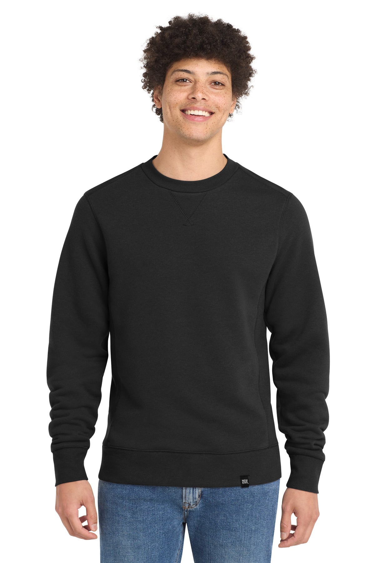 New Era NEA501 Sueded French Terry Crewneck Sweatshirt