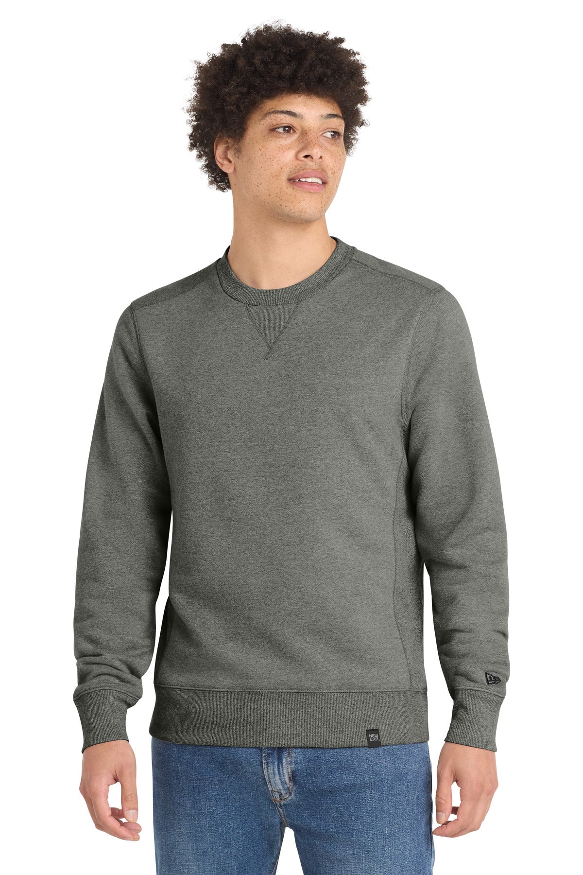 New Era NEA501 Sueded French Terry Crewneck Sweatshirt