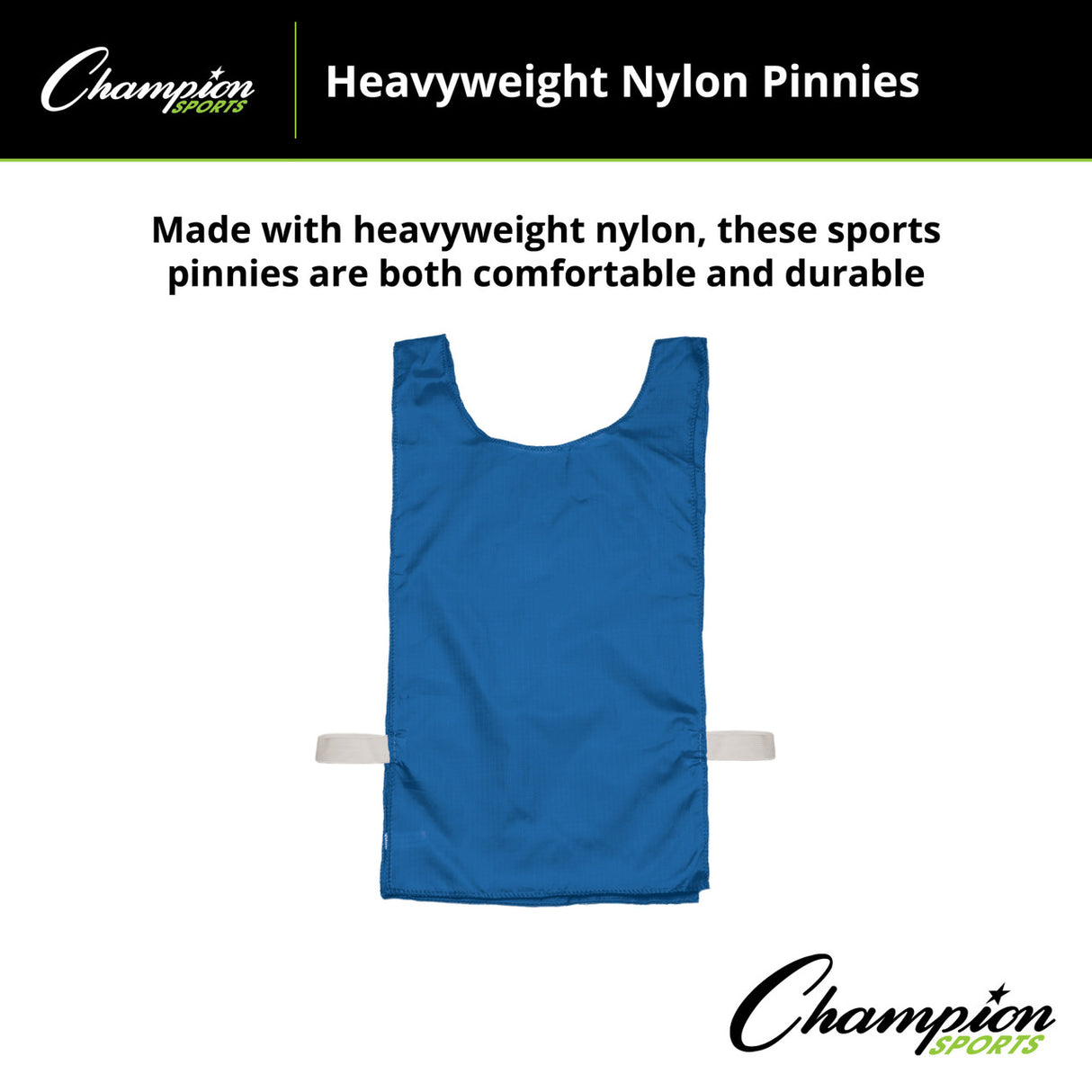 HEAVYWEIGHT NYLON PINNIES, YOUTH BLUE