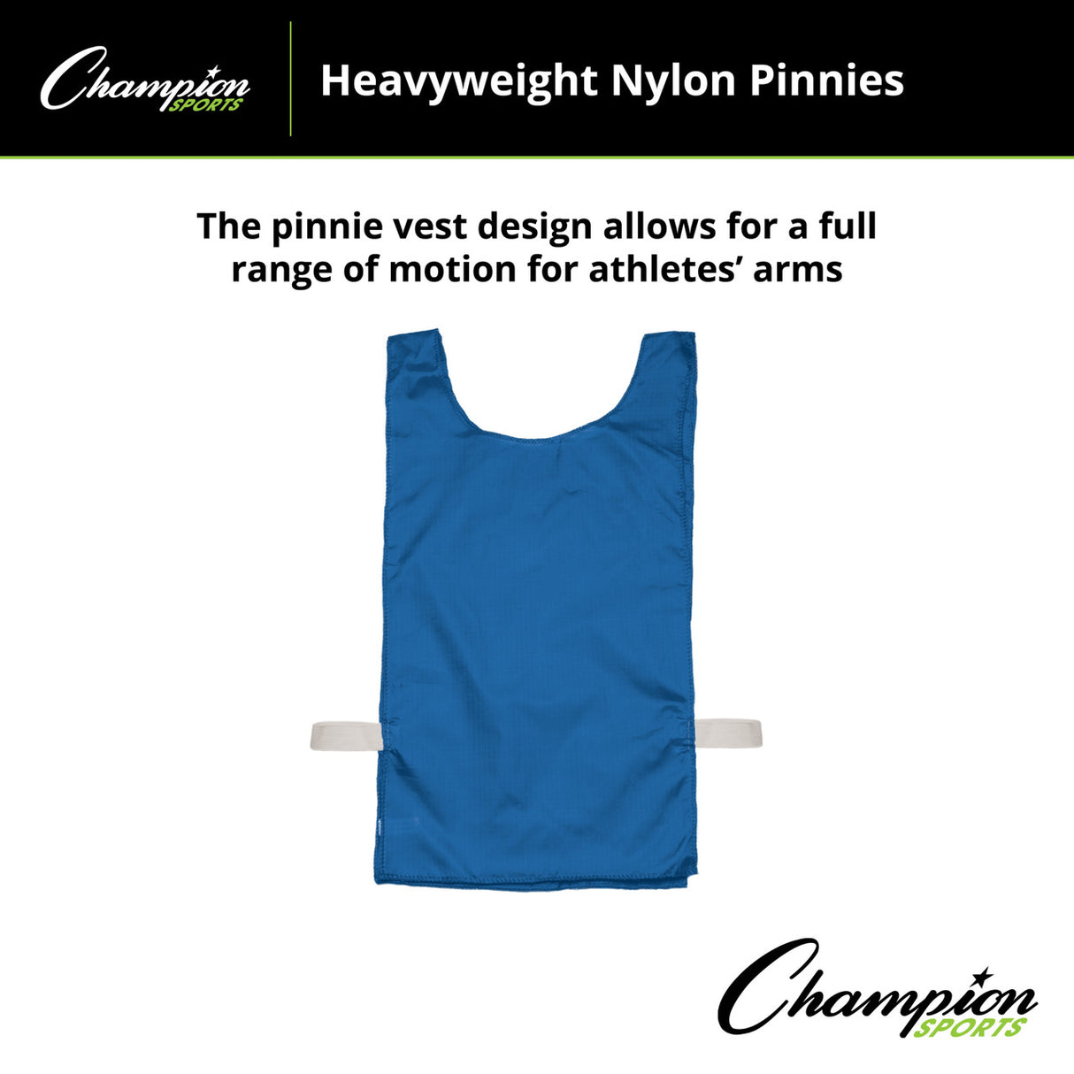 HEAVYWEIGHT NYLON PINNIES, YOUTH BLUE