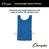 HEAVYWEIGHT NYLON PINNIES, YOUTH BLUE