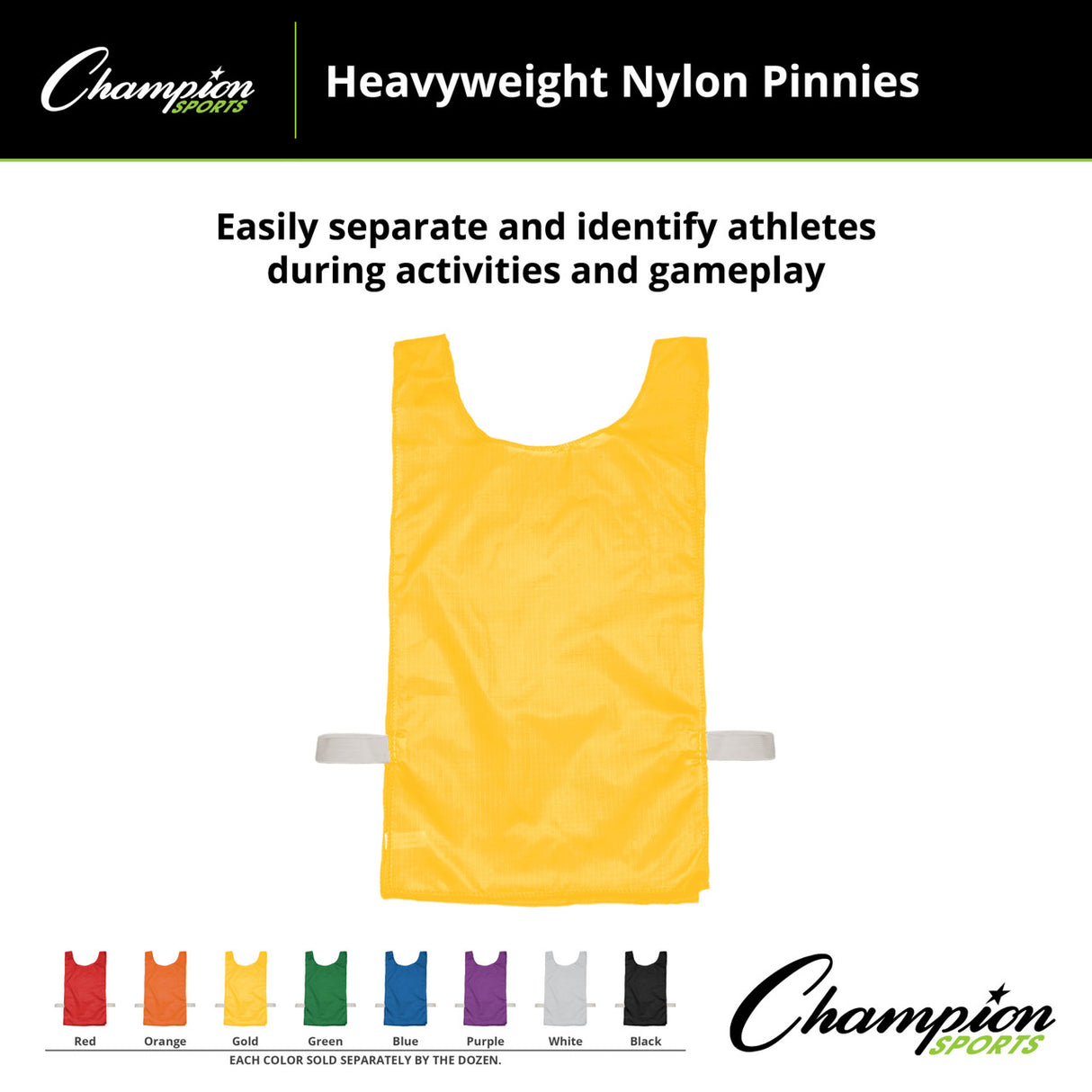 HEAVYWEIGHT NYLON PINNIES, YOUTH BLUE