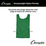 HEAVYWEIGHT NYLON PINNIES, YOUTH BLUE