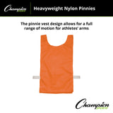 HEAVYWEIGHT NYLON PINNIES, YOUTH BLUE