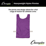 HEAVYWEIGHT NYLON PINNIES, YOUTH BLUE