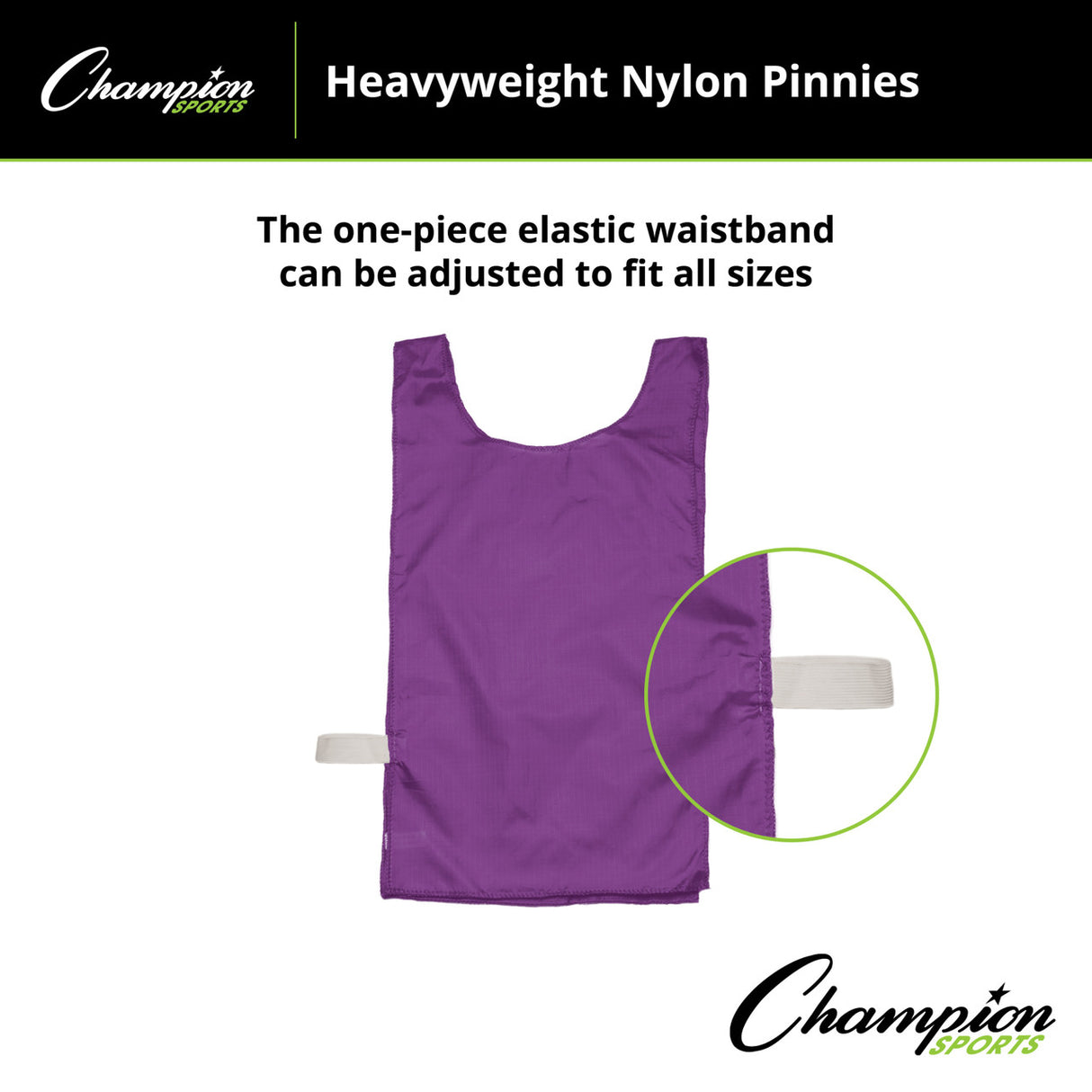 HEAVYWEIGHT NYLON PINNIES, YOUTH BLUE