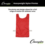 HEAVYWEIGHT NYLON PINNIES, YOUTH BLUE