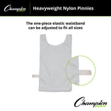 HEAVYWEIGHT NYLON PINNIES, YOUTH BLUE