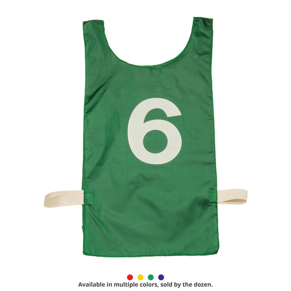NUMBERED HEAVYWEIGHT NYLON PINNIES, YOUTH RED