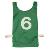 NUMBERED HEAVYWEIGHT NYLON PINNIES, YOUTH RED
