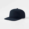 Joe's USA Hat Flat Bill 7 Panel Perforated Snapback Golf Hat - Navy