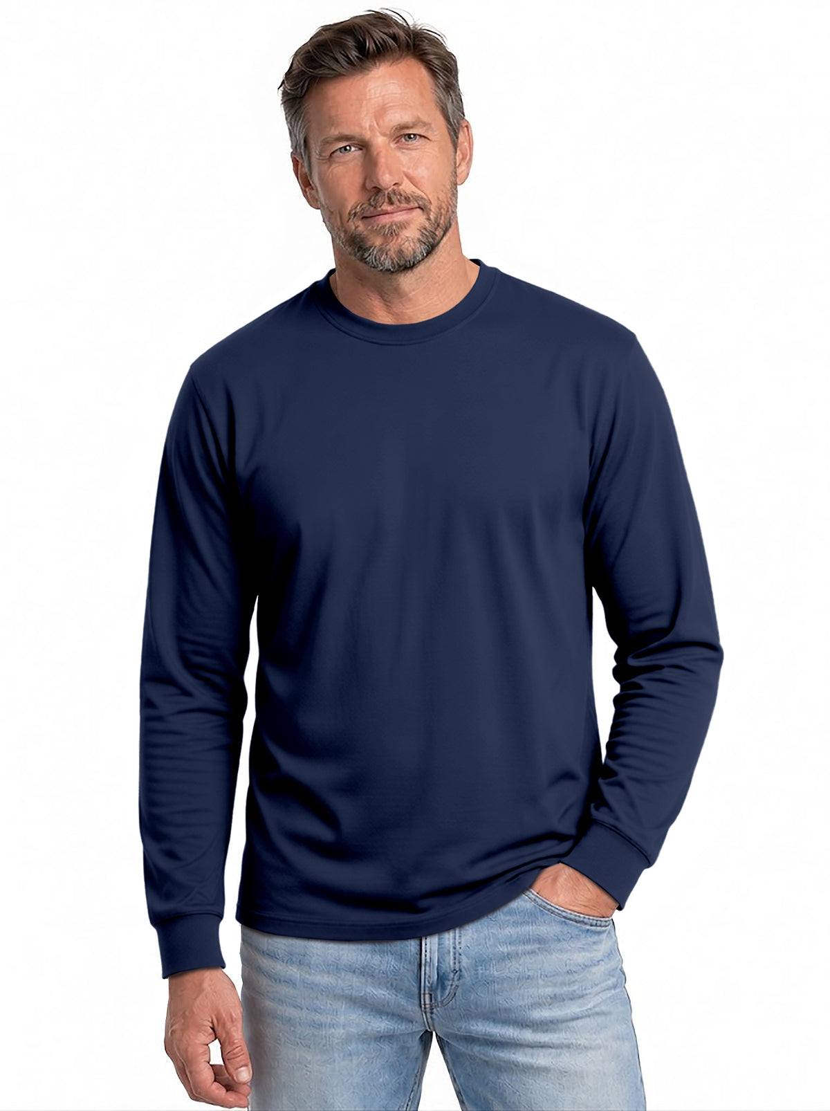 Joe's USA Mens Tall Long Sleeve 50/50 Cotton/Poly T-Shirt