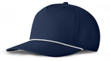 J7256 Clubhouse Performance Rope Cap - Navy with White Rope (Front)