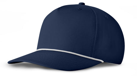 J7256 Clubhouse Performance Rope Cap - Navy with White Rope (Front)