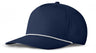 J7256 Clubhouse Performance Rope Cap - Navy with White Rope (Front)