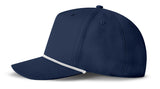 J7256 Clubhouse Performance Rope Cap - Navy with White Rope (Side)