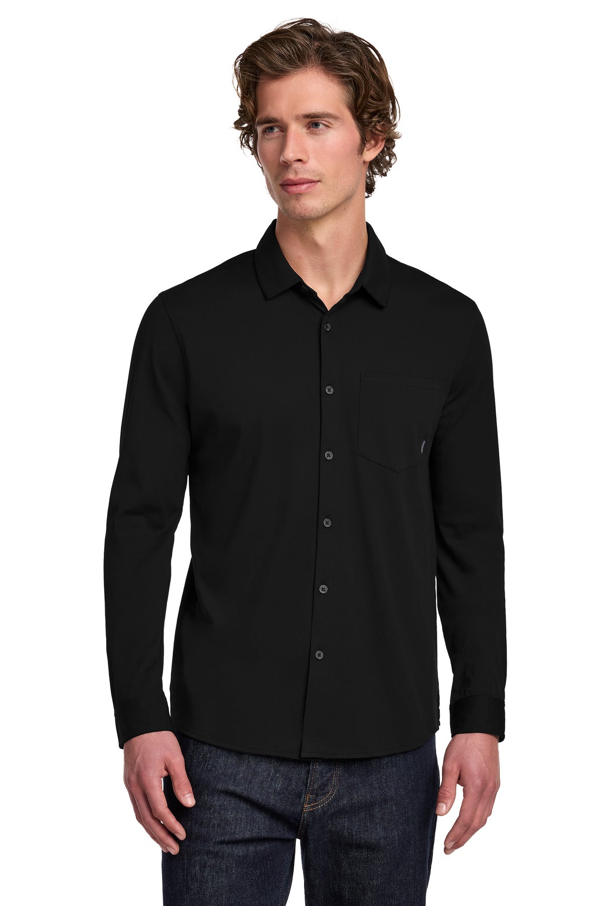 OGIO OG161 Extend Long Sleeve Button-Up Knit Shirt