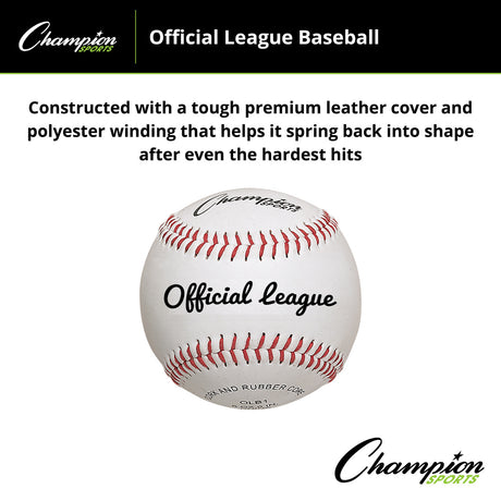 Champion Sports OFFICIAL LEAGUE BASEBALLS (OLB1)