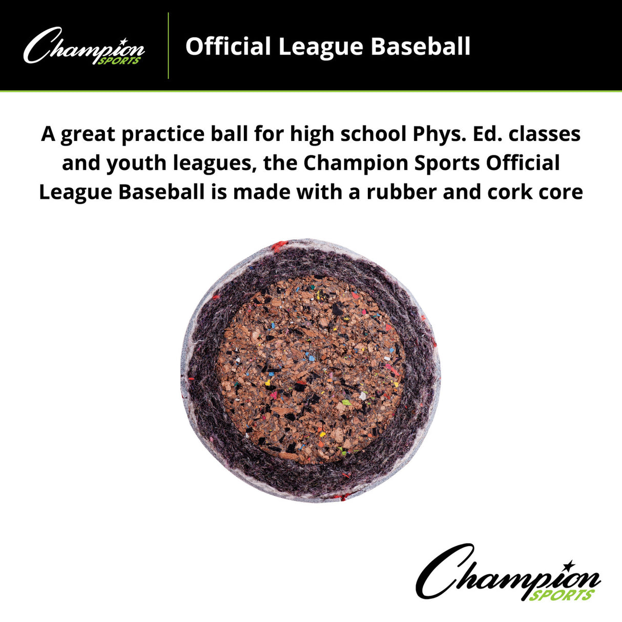 Champion Sports OFFICIAL LEAGUE BASEBALLS (OLB1)