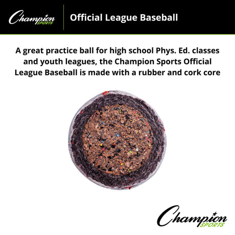 Champion Sports OFFICIAL LEAGUE BASEBALLS (OLB1)