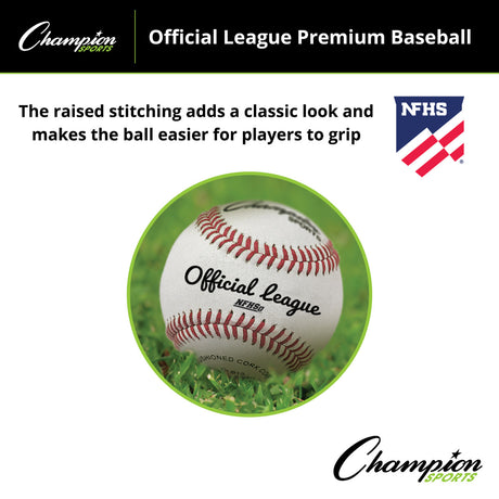Champion Sports OFFICIAL LEAGUE PREMIUM BASEBALLS