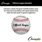 Champion Sports OFFICIAL LEAGUE BASEBALLS (OLB5)