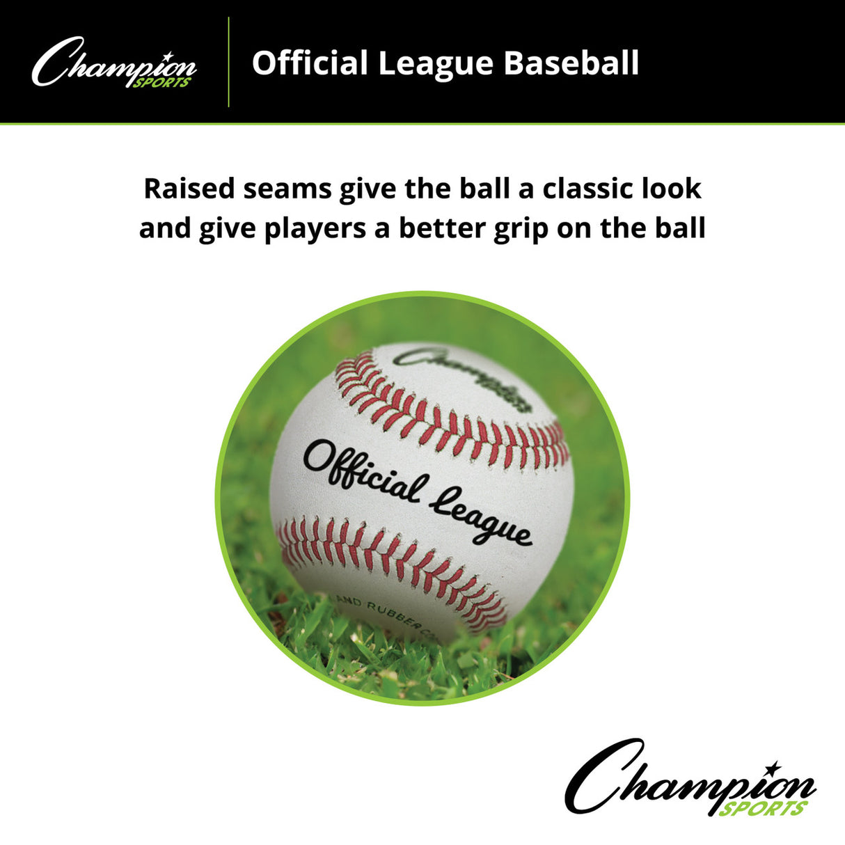 Champion Sports OFFICIAL LEAGUE BASEBALLS (OLB5)