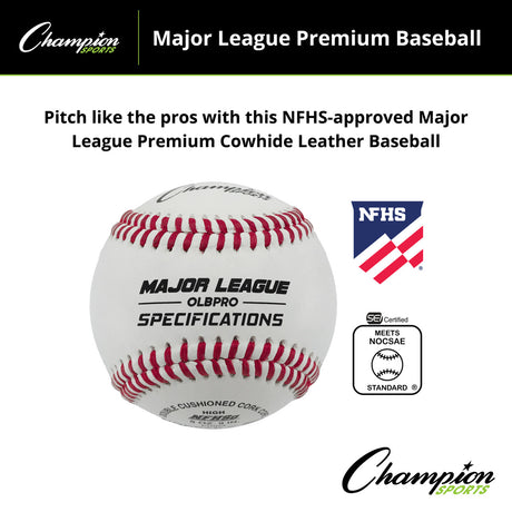 Champion Sports MAJOR LEAGUE PREMIUM BASEBALLS