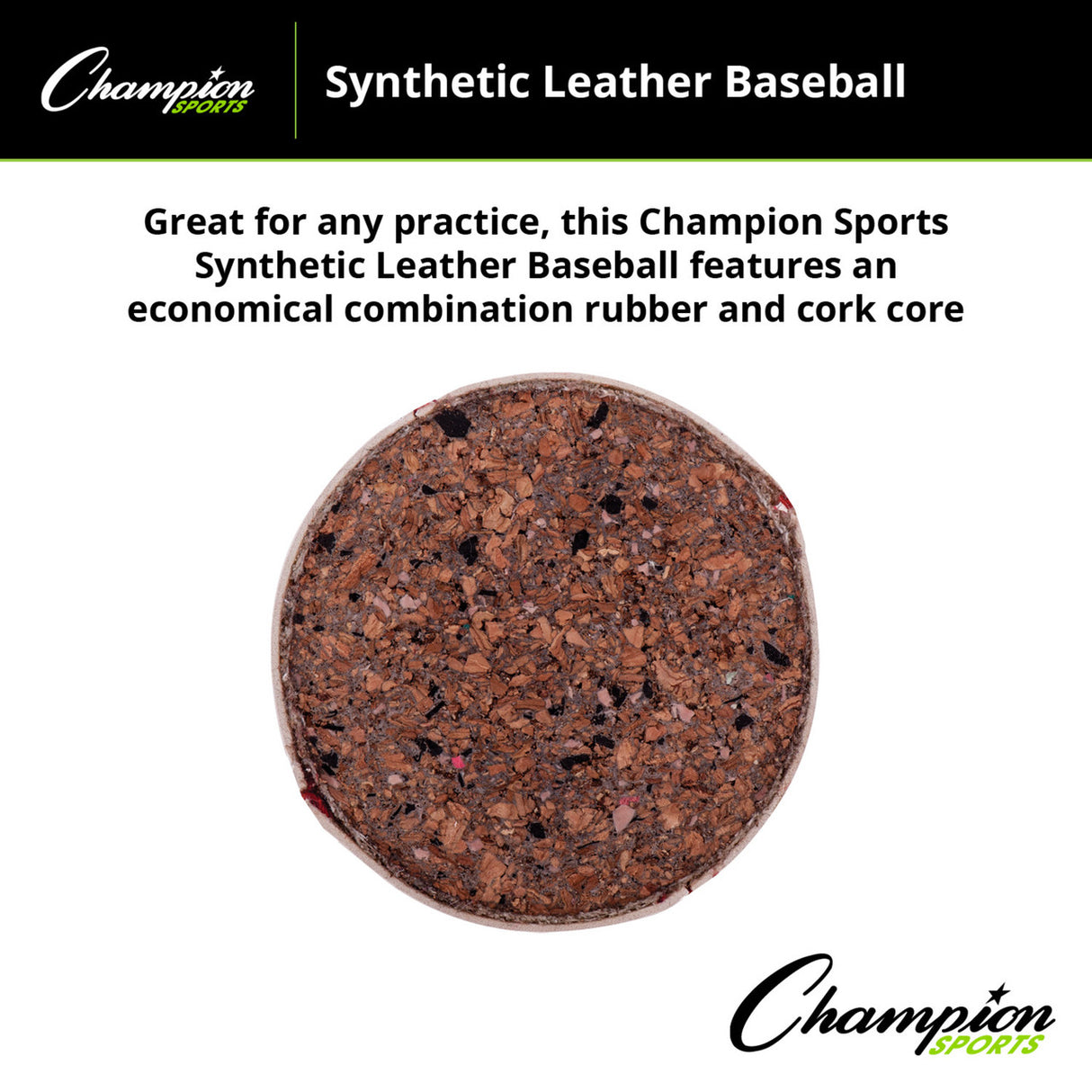 Champion Sports SYNTHETIC LEATHER OFFICIAL LEAGUE BASEBALLS