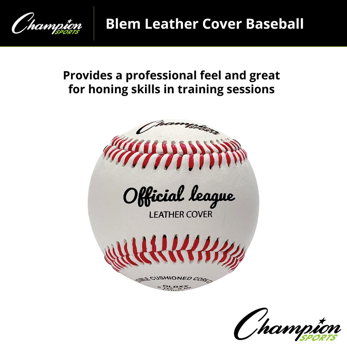 Champion Sports BLEM LEATHER COVER BASEBALLS