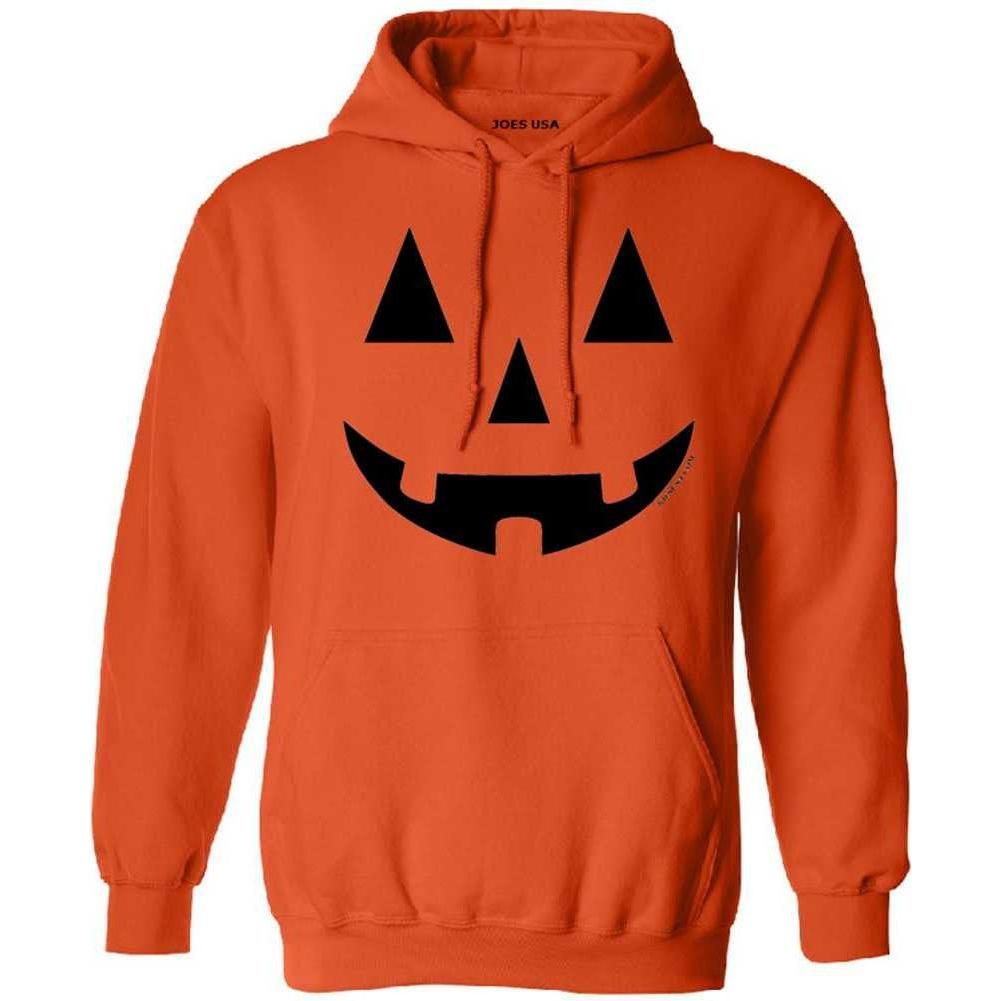 Joe's USA - JACK O' LANTERN PUMPKIN Halloween Costume Orange Hoodie Sweatshirt Joe's USA