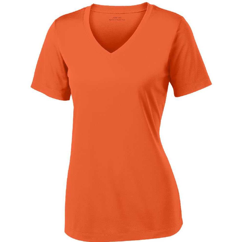 Women's Athletic All Sport V-Neck Tee Shirt in 15 Colors - Sizes XS-4XL DRI-EQUIP Womens Apparel