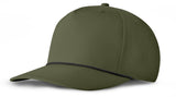 J7256 Clubhouse Performance Rope Cap - Olive with Black Rope (Front)