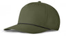 J7256 Clubhouse Performance Rope Cap - Olive with Black Rope (Front)