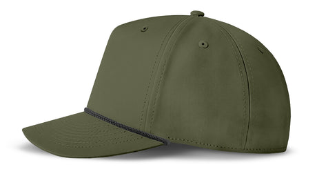 J7256 Clubhouse Performance Rope Cap - Olive with Black Rope (Side)