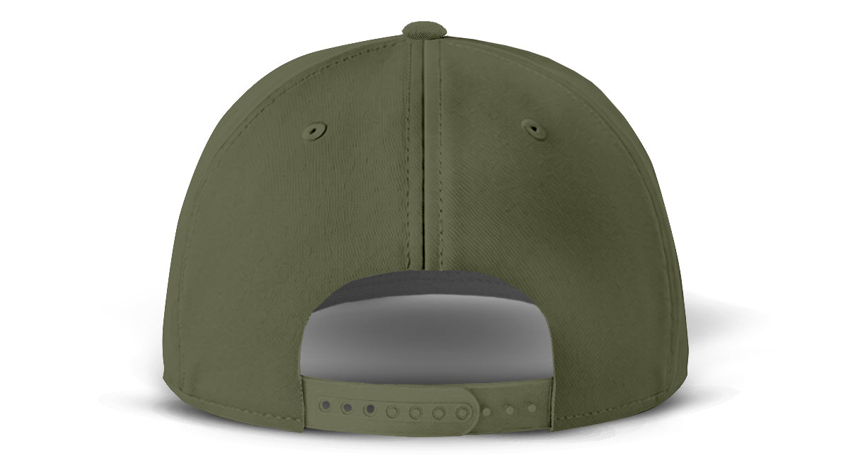 J7256 Clubhouse Performance Rope Cap - Olive with Black Rope (Back)
